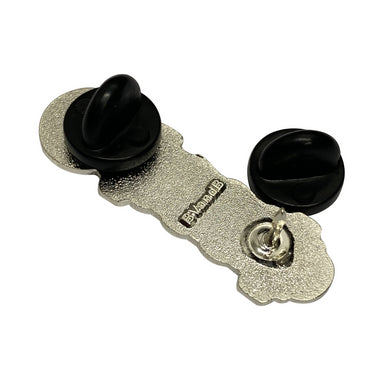 BARBER'S POLE PIN (RED/WHITE/SILVER)